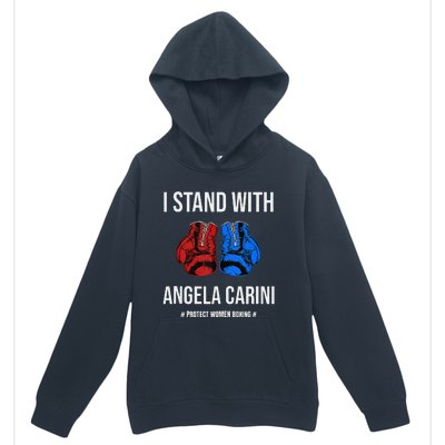 I Stand With Angela Carini Boxer Protect Women Boxing Urban Pullover Hoodie