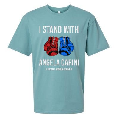 I Stand With Angela Carini Boxer Protect Women Boxing Sueded Cloud Jersey T-Shirt