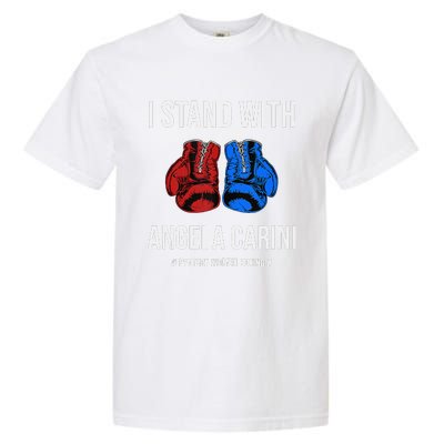 I Stand With Angela Carini Boxer Protect Women Boxing Garment-Dyed Heavyweight T-Shirt