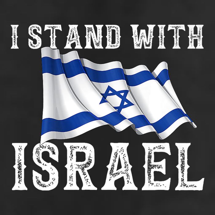 I Stand With Israel Israeli Palestinian Conflict Pro Israel 7 Panel Mesh Trucker Snapback Hat