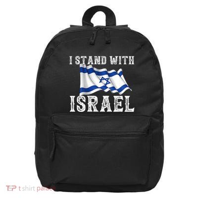 I Stand With Israel Israeli Palestinian Conflict Pro Israel 16 in Basic Backpack