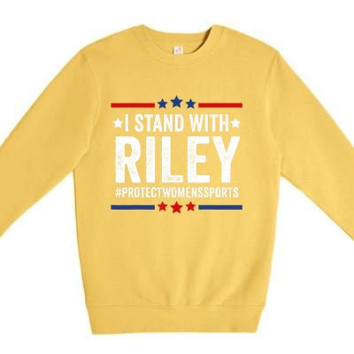 I Stand With Riley Protect Womens Sports Premium Crewneck Sweatshirt