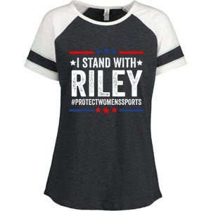 I Stand With Riley Protect Womens Sports Enza Ladies Jersey Colorblock Tee