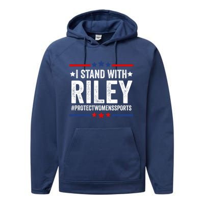 I Stand With Riley Protect Womens Sports Performance Fleece Hoodie