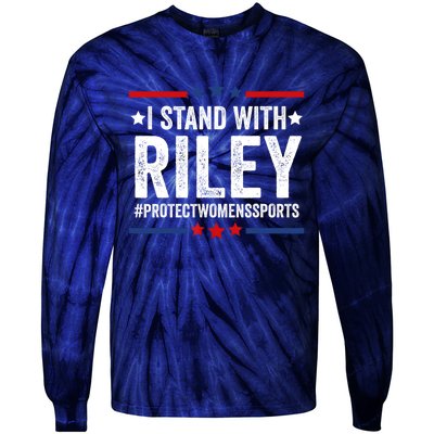 I Stand With Riley Protect Womens Sports Tie-Dye Long Sleeve Shirt