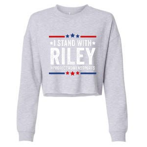 I Stand With Riley Protect Womens Sports Cropped Pullover Crew