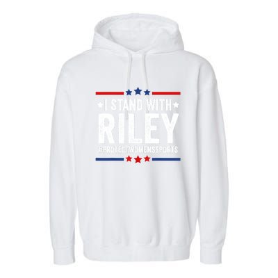 I Stand With Riley Protect Womens Sports Garment-Dyed Fleece Hoodie