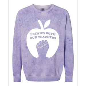 I Stand With Our Teachers & Stand Against Book Banning! Colorblast Crewneck Sweatshirt