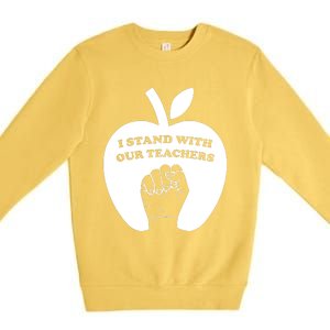 I Stand With Our Teachers & Stand Against Book Banning! Premium Crewneck Sweatshirt