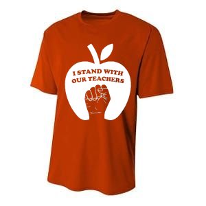 I Stand With Our Teachers & Stand Against Book Banning! Performance Sprint T-Shirt