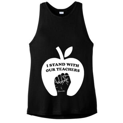 I Stand With Our Teachers & Stand Against Book Banning! Ladies PosiCharge Tri-Blend Wicking Tank