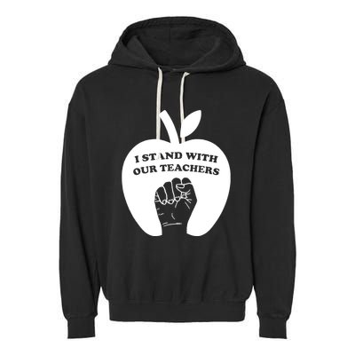 I Stand With Our Teachers & Stand Against Book Banning! Garment-Dyed Fleece Hoodie