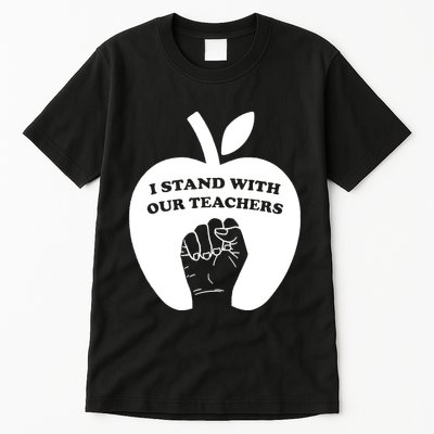I Stand With Our Teachers & Stand Against Book Banning! Tall T-Shirt