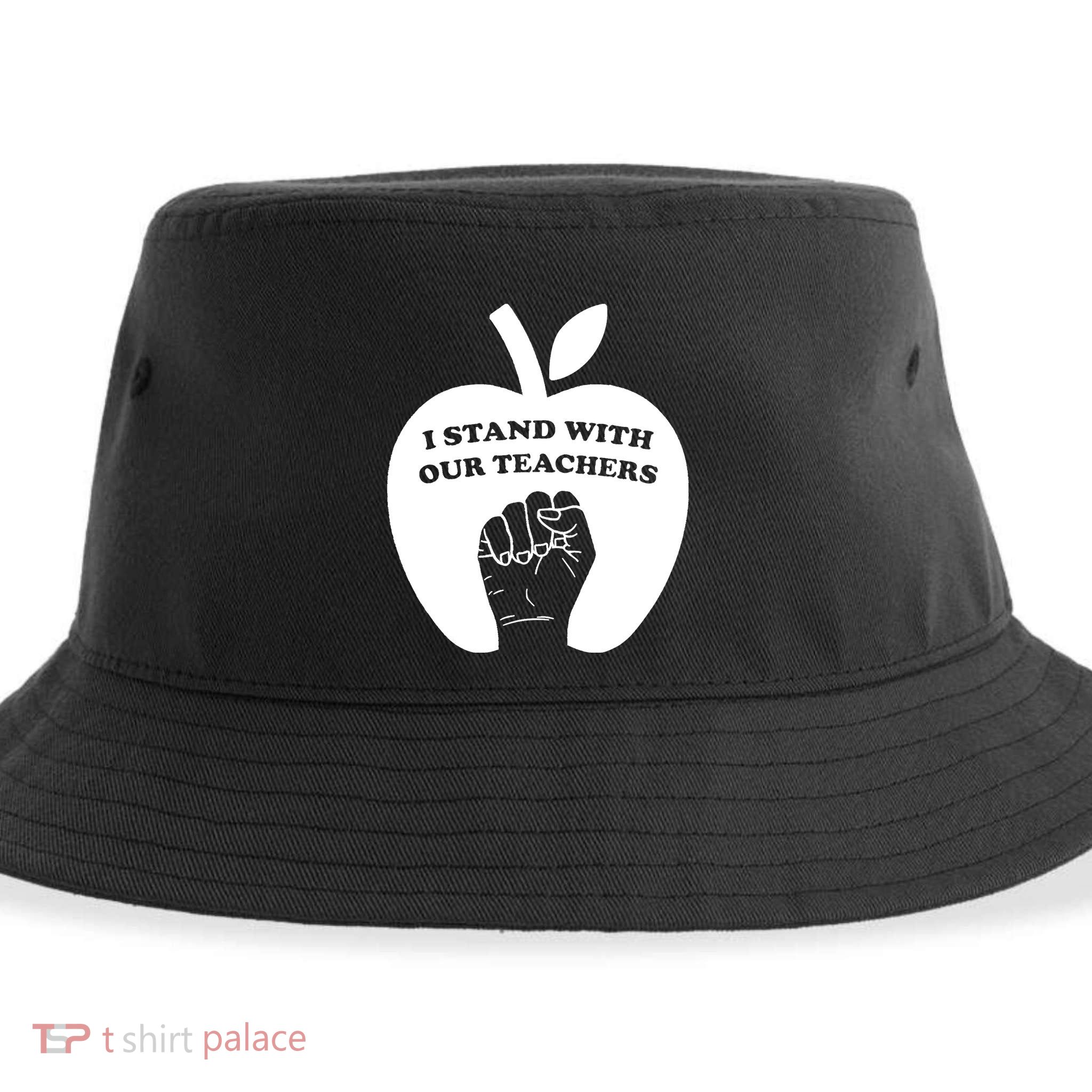 I Stand With Our Teachers & Stand Against Book Banning! Sustainable Bucket Hat