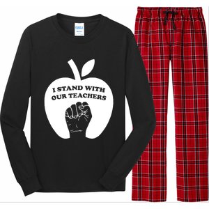 I Stand With Our Teachers & Stand Against Book Banning! Long Sleeve Pajama Set