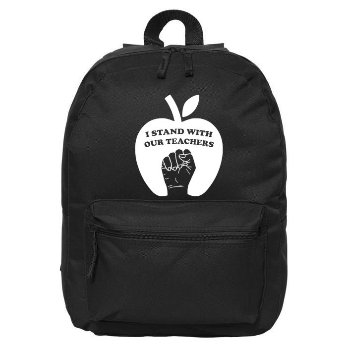 I Stand With Our Teachers & Stand Against Book Banning! 16 in Basic Backpack