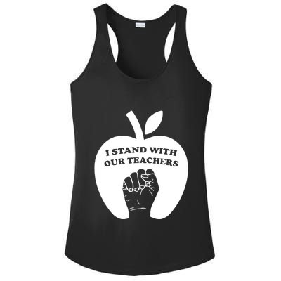 I Stand With Our Teachers & Stand Against Book Banning! Ladies PosiCharge Competitor Racerback Tank