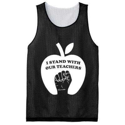 I Stand With Our Teachers & Stand Against Book Banning! Mesh Reversible Basketball Jersey Tank