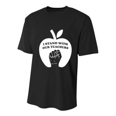 I Stand With Our Teachers & Stand Against Book Banning! Youth Performance Sprint T-Shirt