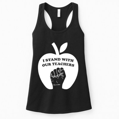 I Stand With Our Teachers & Stand Against Book Banning! Womens Tank Top