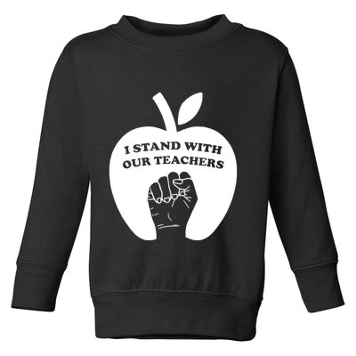 I Stand With Our Teachers & Stand Against Book Banning! Toddler Sweatshirt