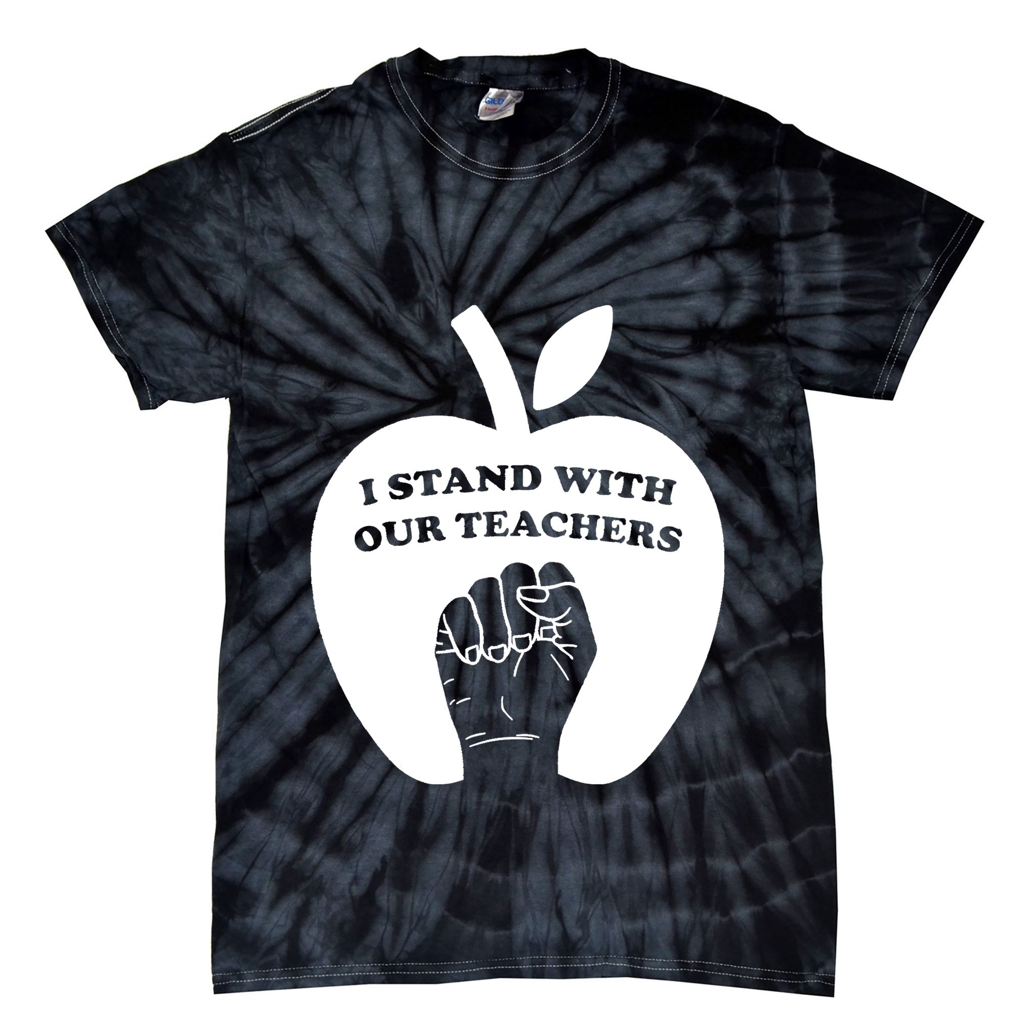 I Stand With Our Teachers & Stand Against Book Banning! Tie-Dye T-Shirt