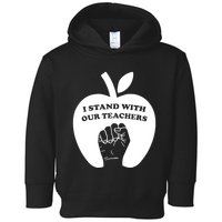 I Stand With Our Teachers & Stand Against Book Banning! Toddler Hoodie