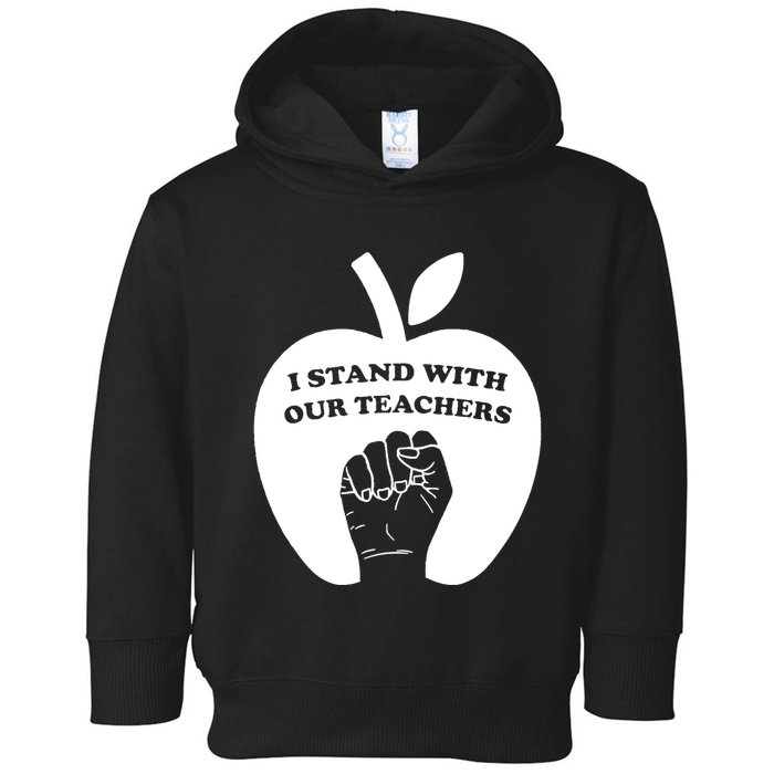 I Stand With Our Teachers & Stand Against Book Banning! Toddler Hoodie