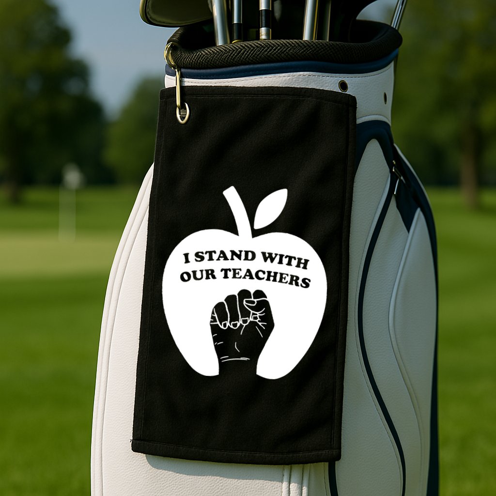 I Stand With Our Teachers & Stand Against Book Banning! Golf Towel