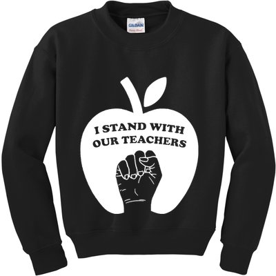 I Stand With Our Teachers & Stand Against Book Banning! Kids Sweatshirt