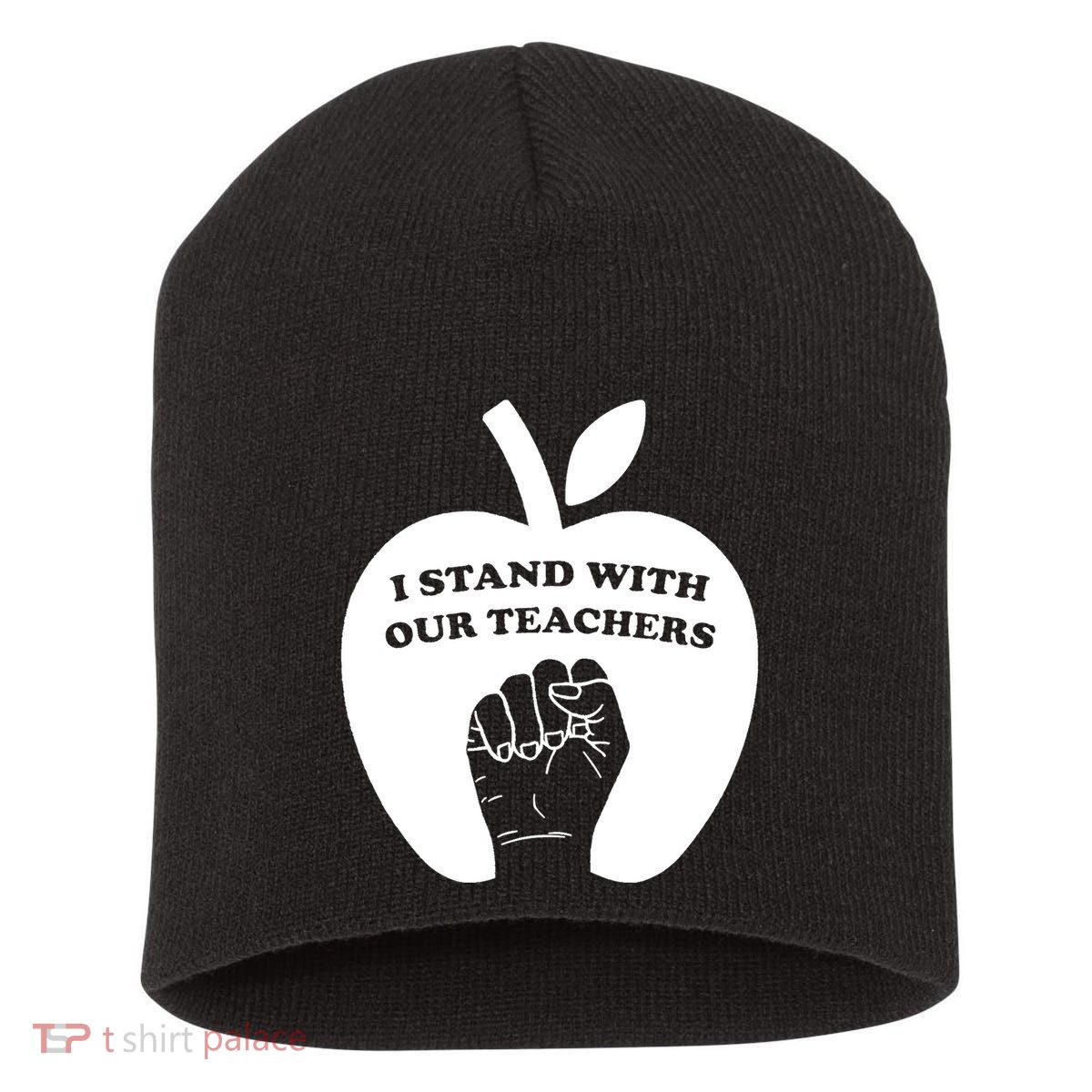 I Stand With Our Teachers & Stand Against Book Banning! Short Acrylic Beanie