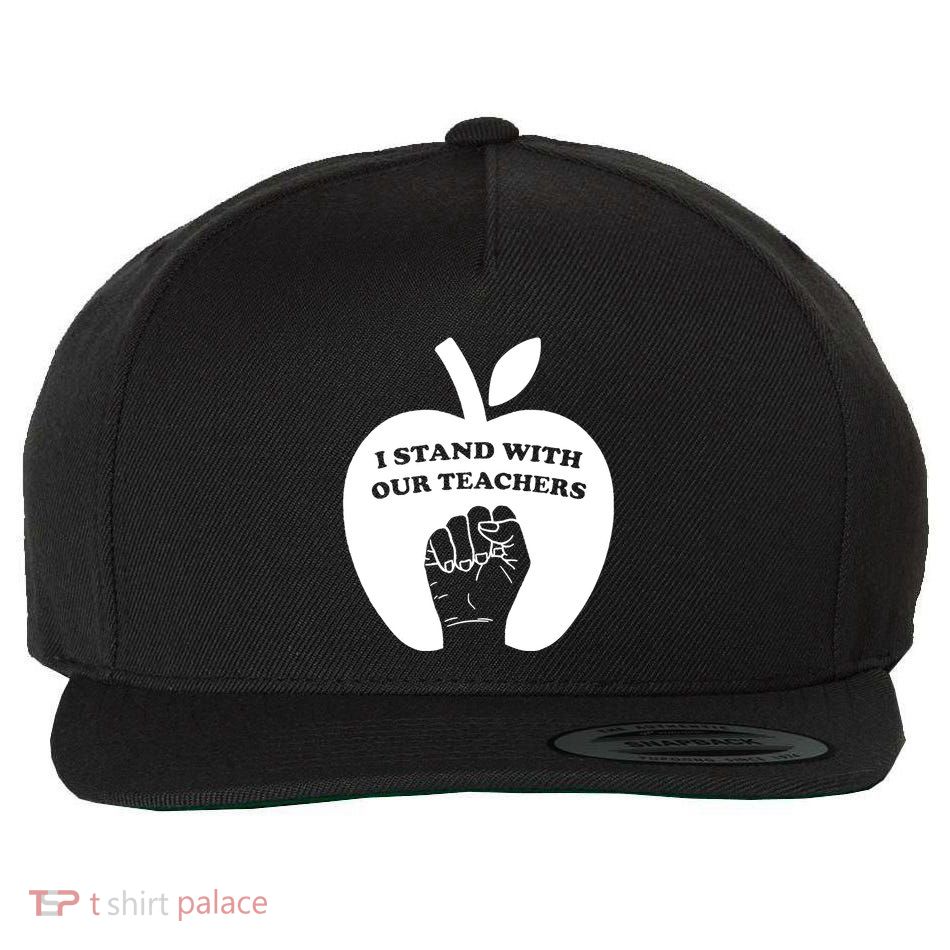 I Stand With Our Teachers & Stand Against Book Banning! Wool Snapback Cap