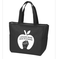 I Stand With Our Teachers & Stand Against Book Banning! Zip Tote Bag