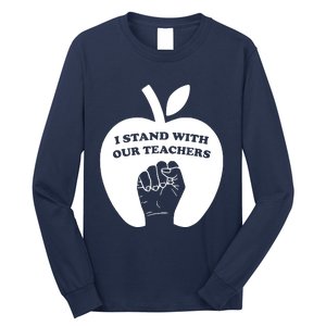 I Stand With Our Teachers & Stand Against Book Banning! Long Sleeve Shirt