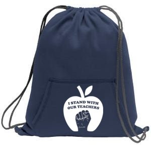 I Stand With Our Teachers & Stand Against Book Banning! Sweatshirt Cinch Pack Bag