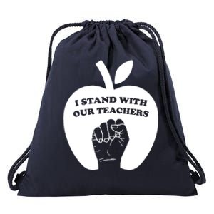 I Stand With Our Teachers & Stand Against Book Banning! Drawstring Bag