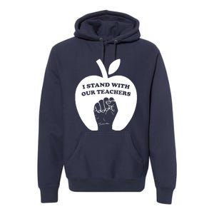 I Stand With Our Teachers & Stand Against Book Banning! Premium Hoodie