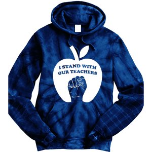 I Stand With Our Teachers & Stand Against Book Banning! Tie Dye Hoodie