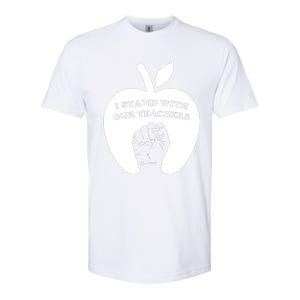 I Stand With Our Teachers & Stand Against Book Banning! Softstyle CVC T-Shirt