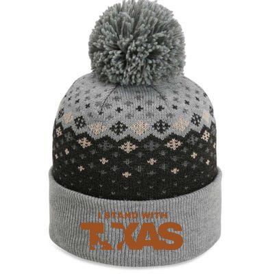 I Stand With Texas The Baniff Cuffed Pom Beanie