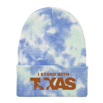 I Stand With Texas Tie Dye 12in Knit Beanie