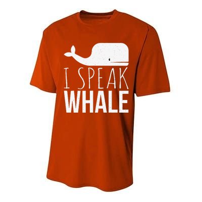 I Speak Whale Funny Animal Lover Cute Language Whale Art Performance Sprint T-Shirt