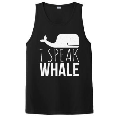 I Speak Whale Funny Animal Lover Cute Language Whale Art PosiCharge Competitor Tank