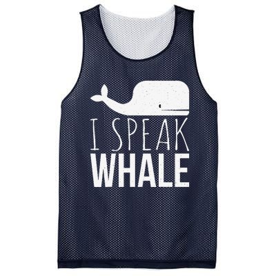 I Speak Whale Funny Animal Lover Cute Language Whale Art Mesh Reversible Basketball Jersey Tank