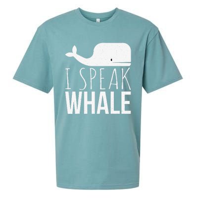 I Speak Whale Funny Animal Lover Cute Language Whale Art Sueded Cloud Jersey T-Shirt