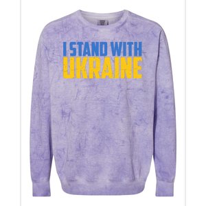 I Stand With Ukraine Support Ukraine Colorblast Crewneck Sweatshirt