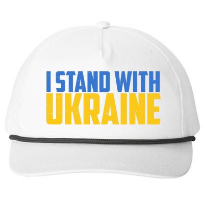 I Stand With Ukraine Support Ukraine Snapback Five-Panel Rope Hat