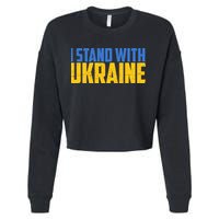 I Stand With Ukraine Support Ukraine Cropped Pullover Crew
