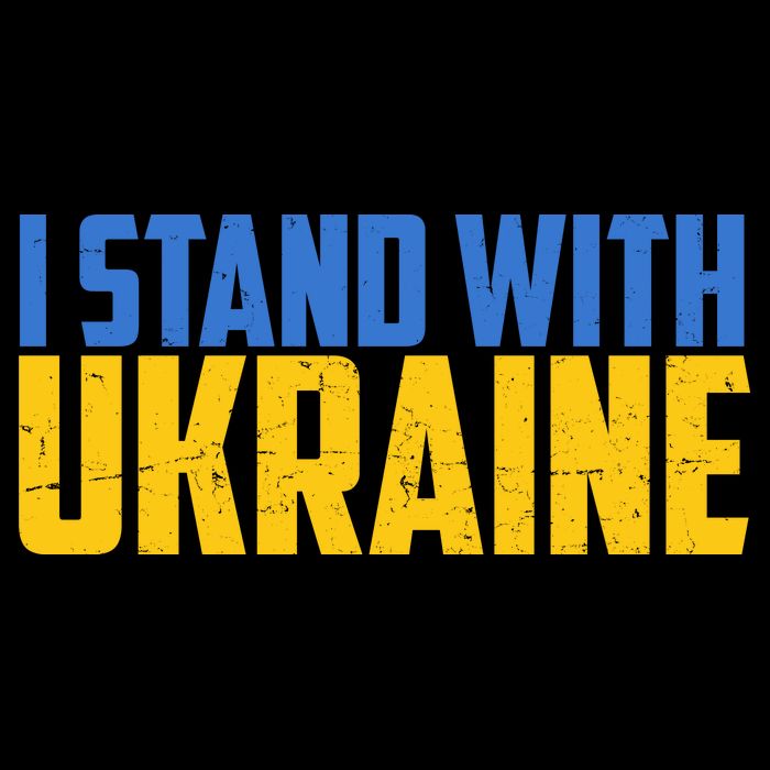 I Stand With Ukraine Support Ukraine Cropped Pullover Crew