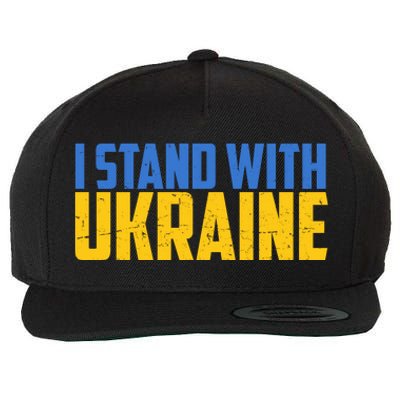 I Stand With Ukraine Support Ukraine Wool Snapback Cap